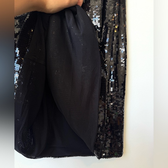 WeWoreWhat New Years Eve Straight Sequin Skirt in Black - Picture 8 of 12